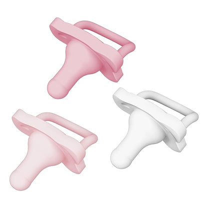 Dr. Brown's Flexees Pink Bunny Silicone Teether, HappyPaci Silicone Pacifier 0-6m 3 Pack