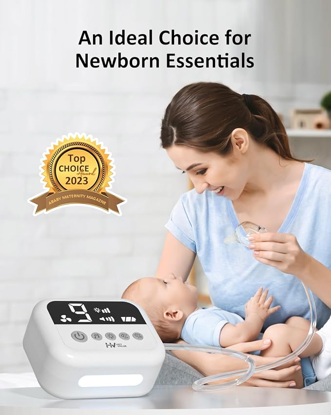 HEYVALUE Nasal Aspirator for Baby, Electric Nose Suction for Baby with 9 Levels Suction