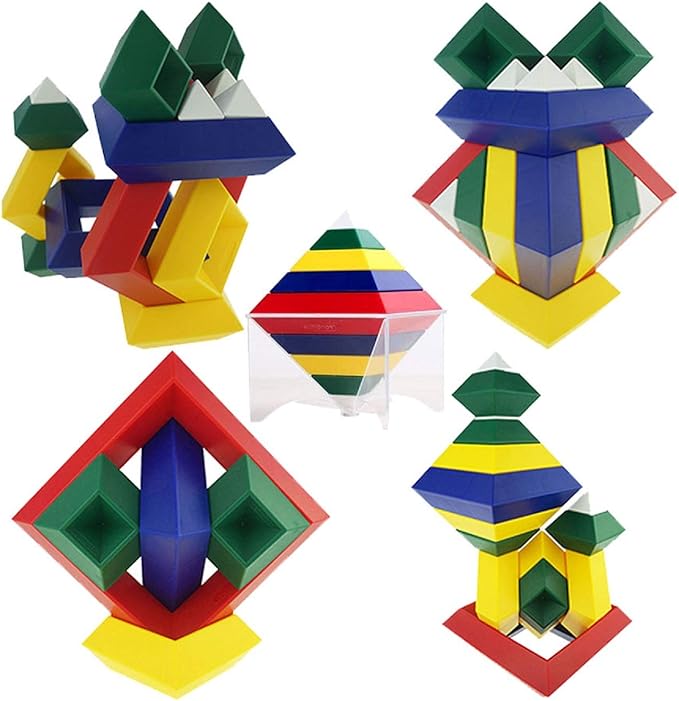 Pyramid Stacking Toy Building Blocks 3D Puzzle Brain Teasers 3 Year