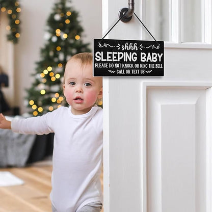 Putuo Decor Baby Sleeping Door Sign for Front Door PVC