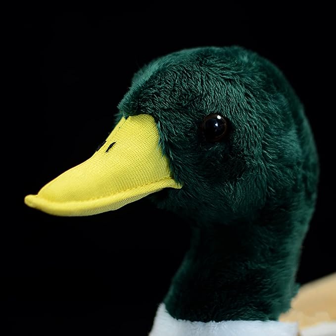 ZHONGXIN MADE Simulation Mallard Duck Plush Toy Stuffed Animals - Soft Realistic 13” Green Mallard Duck Doll, Cute Toys Real Plushie Toy Home Decoration