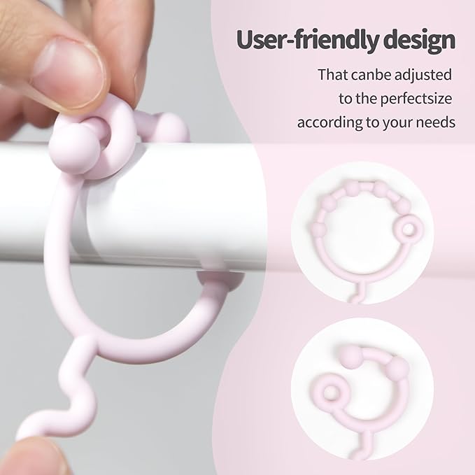 Toy Straps for Baby, Pacifier Holder Clip with Self-Adjusting Bayonet (4 pcs)