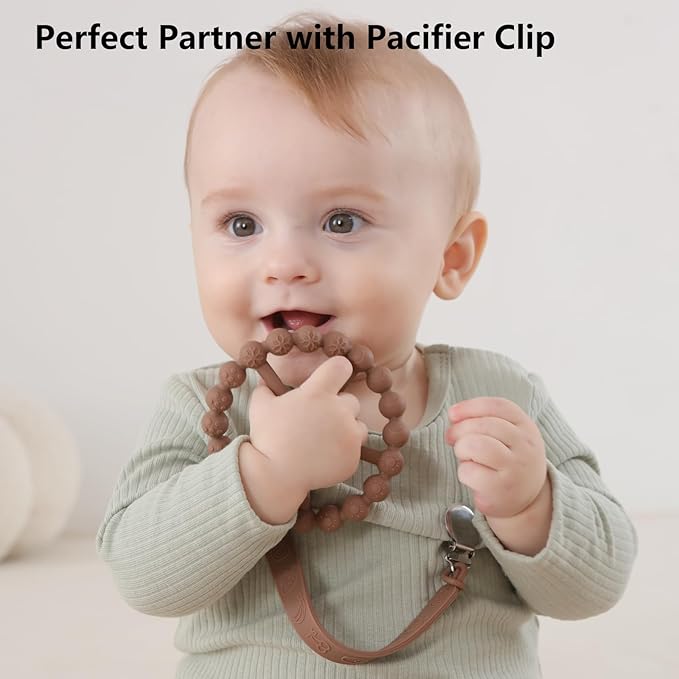3 Pack Ring Teether, Silicone Teething Ring Toys for Babies 0-6 Months 6-12 Months 12-24 Months,