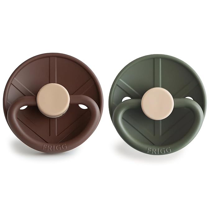 FRIGG Little Viking SilkySoft Silicone Baby Pacifier 2-Pack | Made in Denmark 6-18 Months)