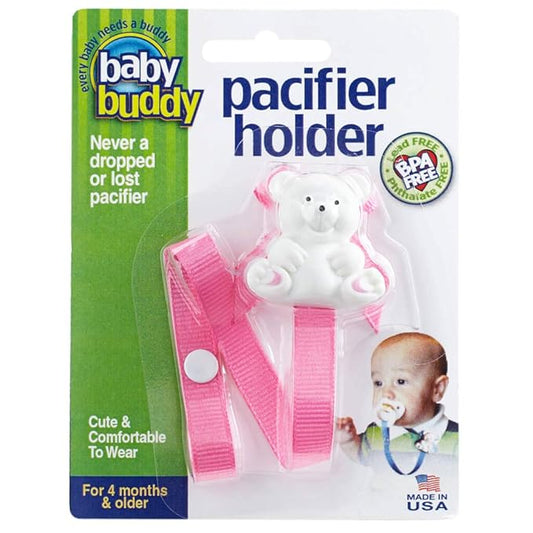 Baby Buddy Pacifier Clip Holder, Newborn Essential with Universal Fit for all Binky and Teether Brands 4+ Months, 1 Pack