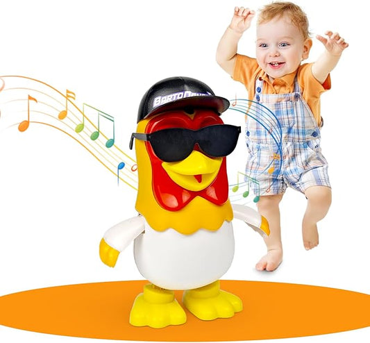 TOYMAKER La Granja de Zenon Black Hats Bartolito Chicken Baby Toys Dancing Toddlers Toys，Music Kids Interactive Early Learning Educational Toys for 1 2 3 4 Year Old Boys Girls Birthday and Christmas