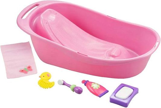 JC Toys Baby Doll Newborn Realistic Bath for Keeps Playtime! | Fits Dolls up to 16" 2+, Pink