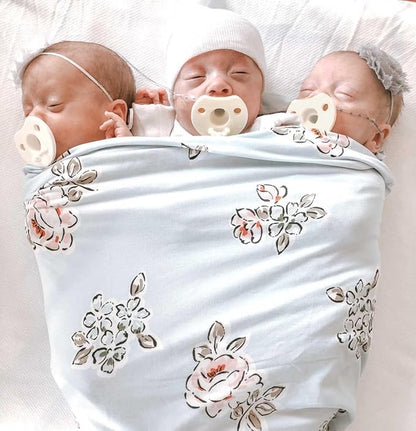 Ryan & Rose Cutie PAT Pacifier Teether (Light, Ivory/Dune (2 Pack))