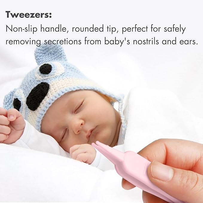 Baby Nail Kit, 4-in-1 Baby Nail Care Set with Cute Case, Baby Nail Clippers, Scissors, Nail File & Tweezers, Baby Manicure Kit and Pedicure kit for Newborn, Infant, Toddler, Kids-Owl Green
