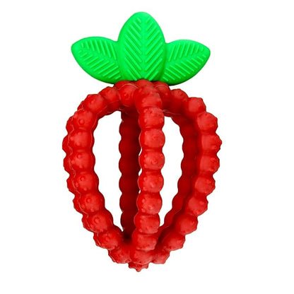 RaZbaby Silicone Infant & Baby Teething Toy, Textured BerryBumps Soothe Babies??Sore Gums 3M+ -