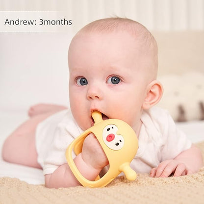 Smily Mia Smily Mia Penguin Teethers, Silicone TeethingToys for Babies 0-6Months 3-6Months, Hand