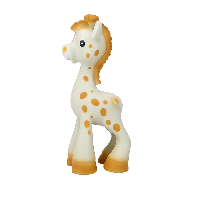 Nuby Jackie The Giraffe Natural Rubber Baby Teether - 3+ Months