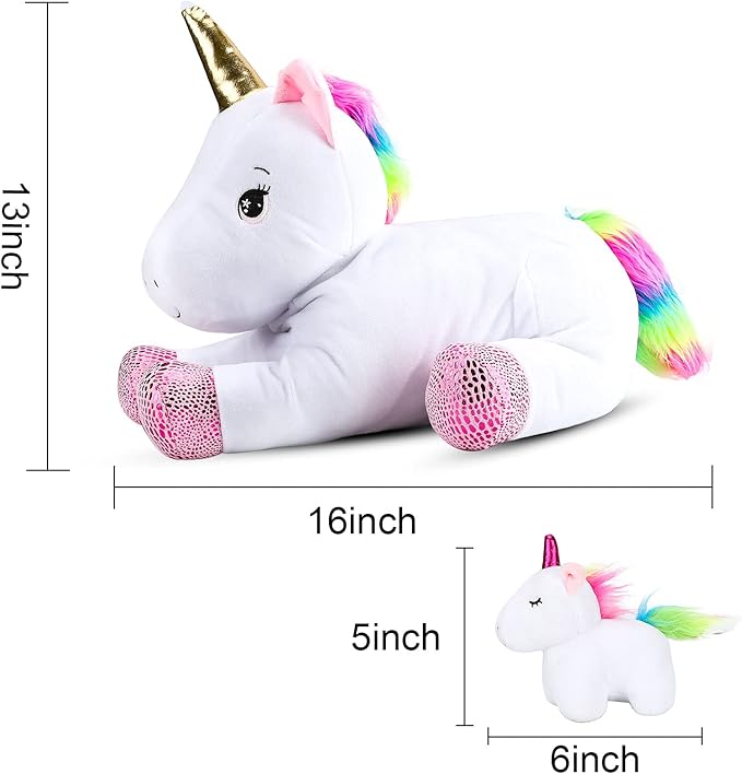 16inch Unicorn Stuffed Animals PlaySet- Unicorn Doll Toy Gifts 4 Baby