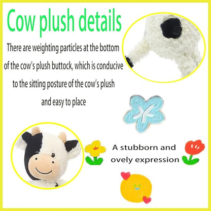 Cow Stuffed Animal Cow Plush Doll Toy 11.8 inch