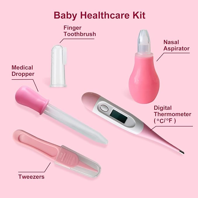 Baby Grooming Kit, 25 in 1 Baby Healthcare and Grooming Kit, Baby Electric Nail Trimmer Set Newborn Nursery Health Care Set for Newborn Infant Toddlers Boys Girls Shower Gifts (0-4 Years+)
