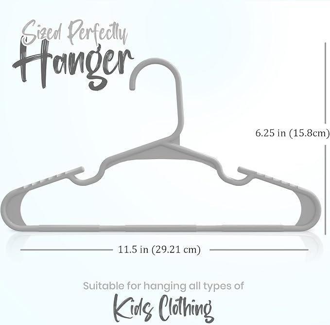 Utopia Home 60 Pack Kids Hangers - 11.5 Inch Plastic Baby Hangers for Closet - Childrens Hanger for Clothes & Infant Hanger for Closet - Ideal for Everyday Standard Use (Green)