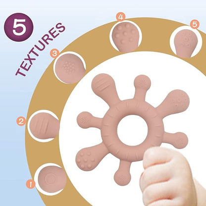 Silicone Baby Teething Toys,Turtle Shape Baby Chew Toys 0-24 Months