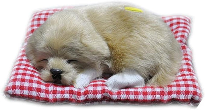 Simulation Lovely Dog That Make Sounds Doll Cute Sleeping Plush Decorations,1Pcs Sleeping