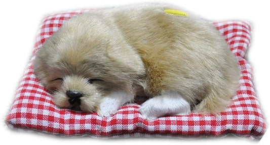 Simulation Lovely Dog That Make Sounds Doll Cute Sleeping Plush Decorations,1Pcs Sleeping
