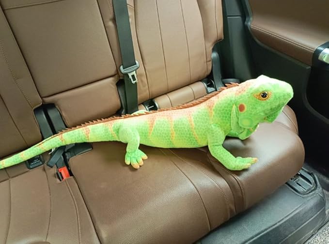 Realistic Green Lizard Stuffed Animal Toys, Chameleon Dolls (37.4 inches)