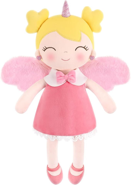 GAGAKU Soft Baby Doll Plush Unicorn Girl Angle with Wings 17” Cute