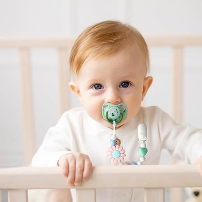 Silicone Pacifier Clip, 3 Pack Pacifier Holder for Boys and Girls
