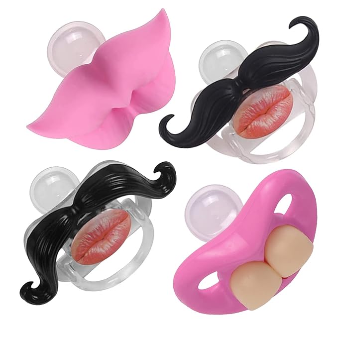 YAPROMO 4 Pack Silicone Pacifier Toddler Orthodontic Pacifier - Cute