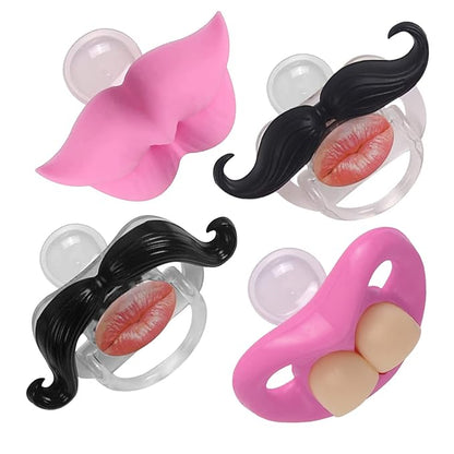 YAPROMO 4 Pack Silicone Pacifier Toddler Orthodontic Pacifier - Cute