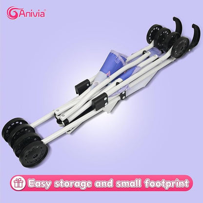 Doll Stroller Toy Anivia Realistic Doll Stroller Heart Design Gifts