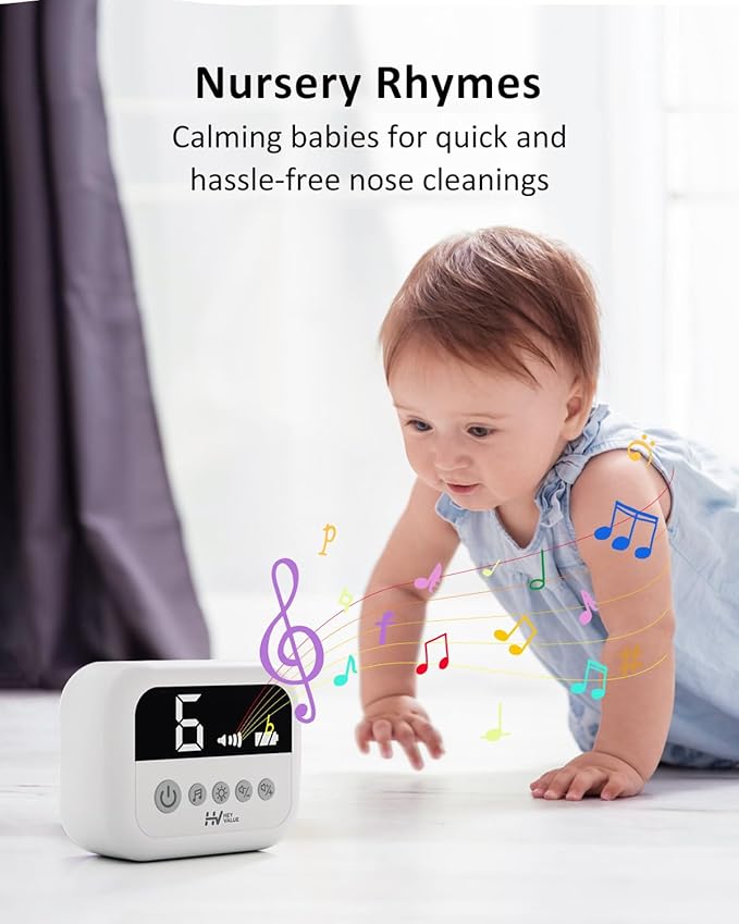 HEYVALUE Nasal Aspirator for Baby, Electric Nose Suction for Baby with 9 Levels Suction