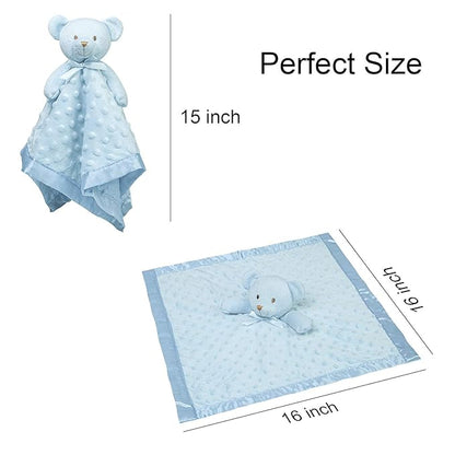 Pro Goleem Teddy Bear Lovey Baby Security Blanket for Boys 16 Inch