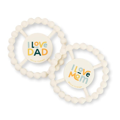 Bella Tunno Happy Teether 2pk ??Soft & Easy Grip Baby Teether Toy, Silicone Teether Ring to Help Soothe Gums
