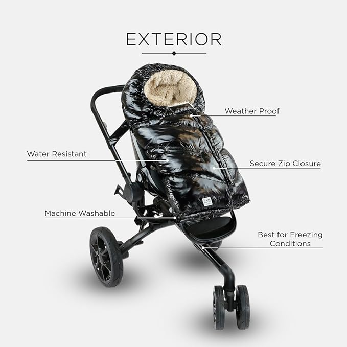 7AM Enfant Stroller Blanket 212 - Adjustable Baby Car Seat Zipped Blanket for Babies Winter, Unisex Multi Purpose Fleece Lined Warm Hooded Toddler Footmuff Water Repellent | (6M - 4T)