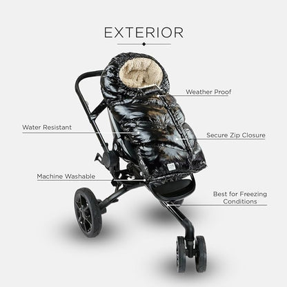 7AM Enfant Stroller Blanket 212 - Adjustable Baby Car Seat Zipped Blanket for Babies Winter, Unisex Multi Purpose Fleece Lined Warm Hooded Toddler Footmuff Water Repellent | (6M - 4T)