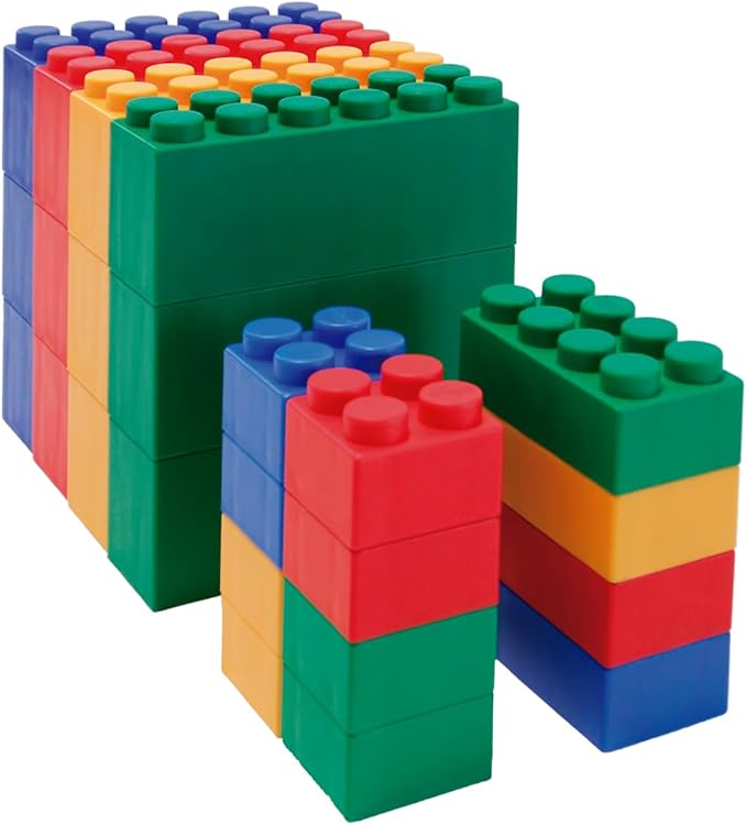 UNiPLAY Giant Plump Toddler Soft Building Blocks - 24-Piece Stacking Set for Early Cognitive Development and Creative Play 3 Months+