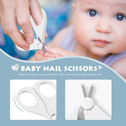 Baby Nail Clippers Set, Baby Nail Kit with Cute Case, Infant Manicure and Pedicure Health Grooming Care Can for Newborn, Kids and New Parents As Shower Gifts (Polar Bear)