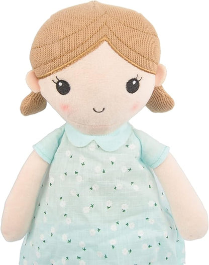 Linzy Toys, Soft Plush Mint Blue Emily Rag Doll 15"
