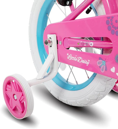 JOYSTAR Little Daisy Kids Bike for Girls Boys Ages 2-7 Years, 12 14 16 Inch Girls Bikes with Doll Bike Seat & Streamers