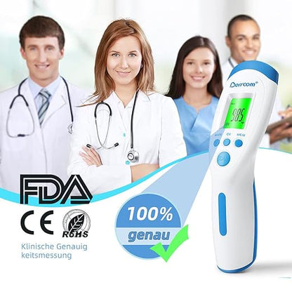 Berrcom Non Contact Infrared Thermometer Digital Forehead Thermometer with Fever 3 in 1 Contactless