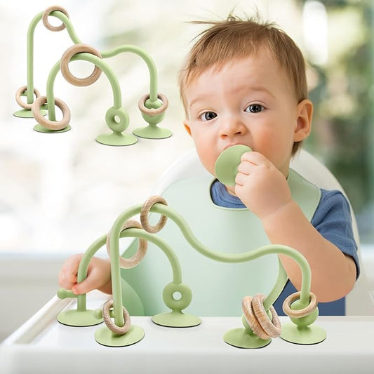 Baby Sensory Teething Chew High Chair Suction Toys for Infant 6 12 18 24