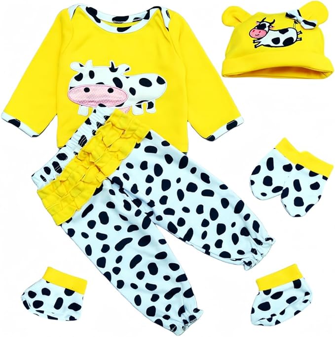 Reborn Baby Dolls Clothes for 17-22 Inch Newborn Baby Doll 17-22 Inch 5pcs Yellow