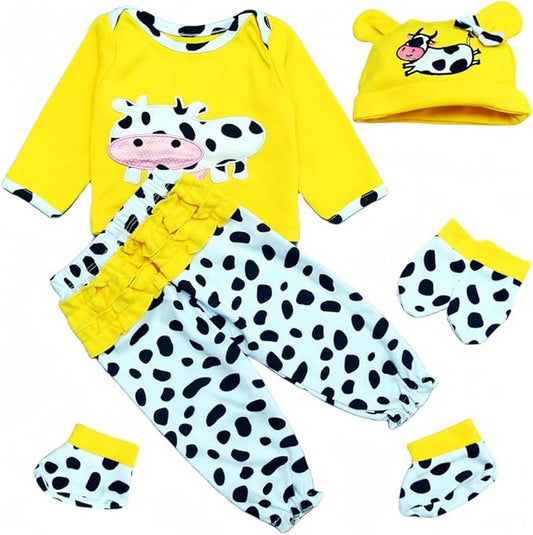 Reborn Baby Dolls Clothes for 17-22 Inch Newborn Baby Doll 17-22 Inch 5pcs Yellow