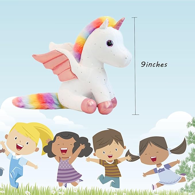 9 inches Unicorn Stuffed Animal Soft Plush Cute Unicorn Doll