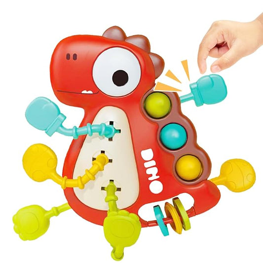 Montessori Toy for Baby 18+ Months, Cute Dragon Design Baby Sensory Teething Toys with Rattles for Toddlers Boy Girl Birthday Gifts……