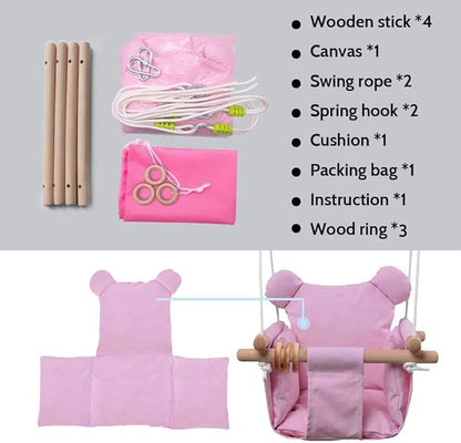 Baby Canvas Hanging Swing Seat Toddler Secure Indoor & Outdoor