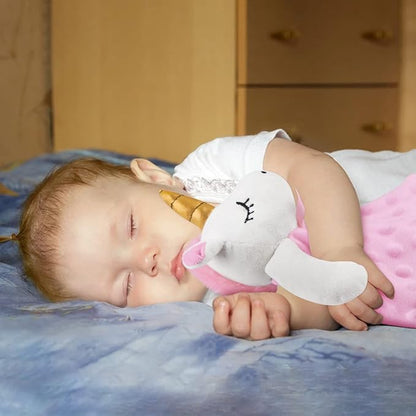 Pro Goleem Unicorn Loveys for Babies Soft Plush Pink Security Blanket for Girls Snuggle Toy Stuffed Animal Lovies for Babies Baby Girl Gifts for Newborn, Infant and Toddler 16 Inch