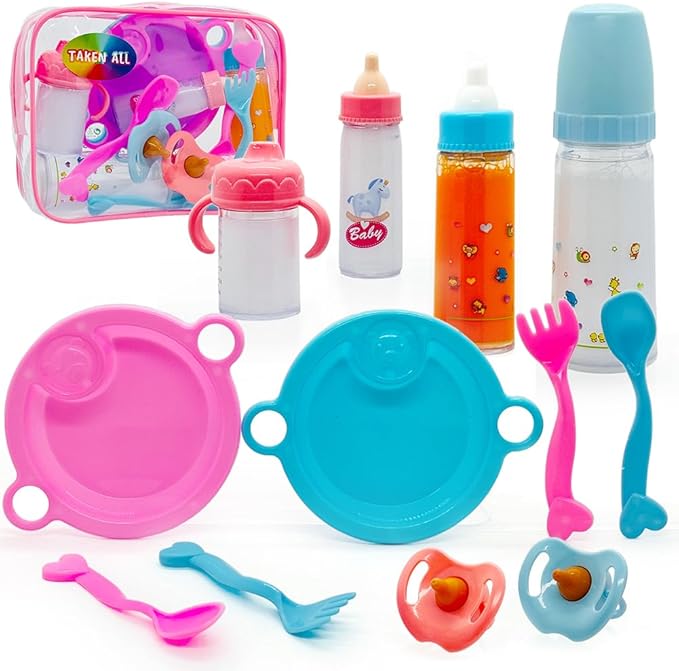 Baby Doll Accessories Magic Bottle Set Magic Disappearing Milk Juice 3+ (Big Set(12pcs))