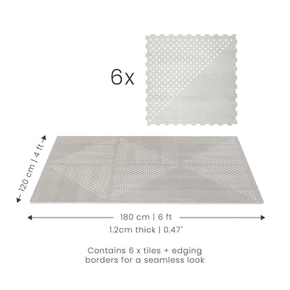 Toddlekind Playmat - Premium Foam Playmat, 4 x 6 feet Premium Quality Foam Play Mat for Babies/Toddlers