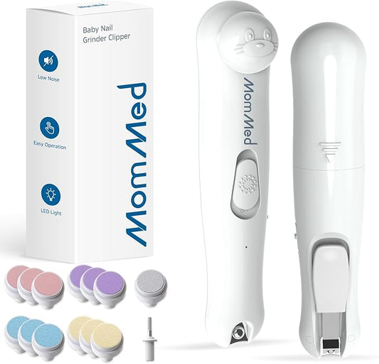 MOMMED Baby Nail Trimmer Electric, Gentle Baby Nail Clippers Electric,10 Grinding
