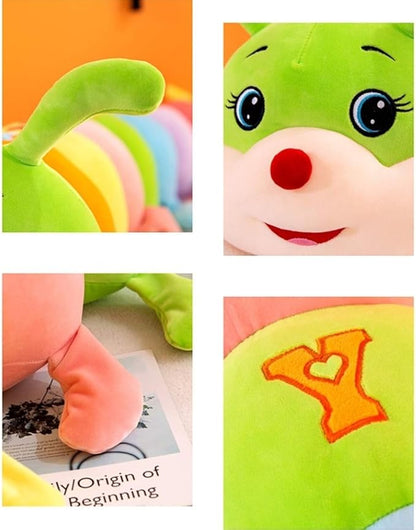 Multicolor Caterpillar Stuffed Animal Big Hugging Pillow Cute Plush Soft Pillow Doll,Giant Plush Toy (59inch/150cm)